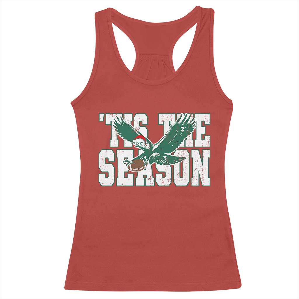 Christmas Football Lover Racerback Tank Top Green PFE Santa Hat Game Day TS11 Red Print Your Wear