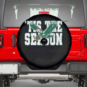 Christmas Football Lover Spare Tire Cover Green PFE Santa Hat Game Day TS11 Black Print Your Wear