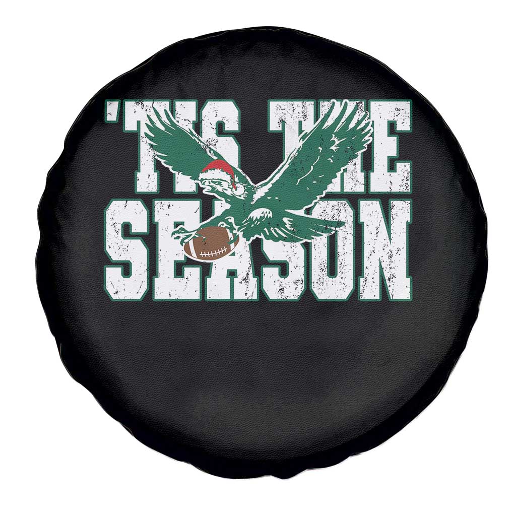 Christmas Football Lover Spare Tire Cover Green PFE Santa Hat Game Day TS11 Print Your Wear