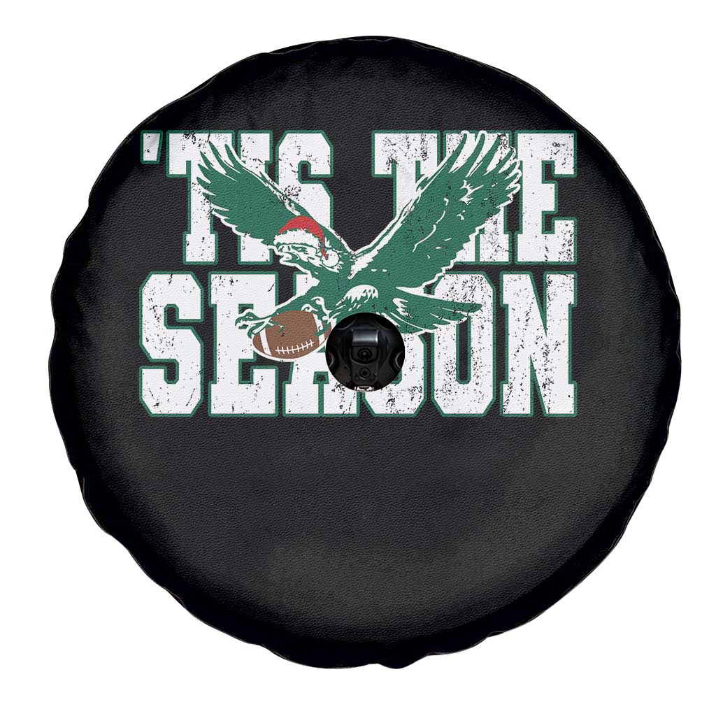 Christmas Football Lover Spare Tire Cover Green PFE Santa Hat Game Day TS11 Print Your Wear