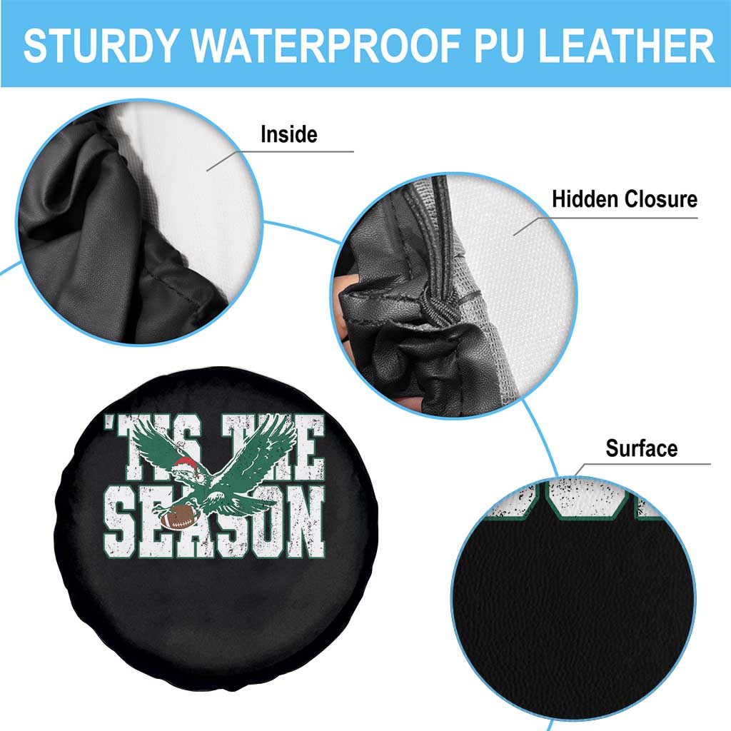 Christmas Football Lover Spare Tire Cover Green PFE Santa Hat Game Day TS11 Print Your Wear