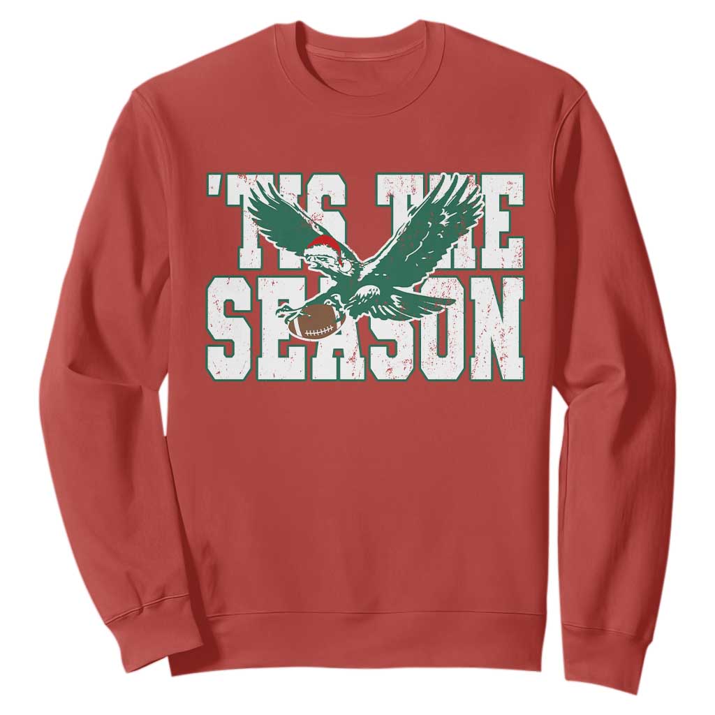 Christmas Football Lover Sweatshirt Green PFE Santa Hat Game Day TS11 Red Print Your Wear