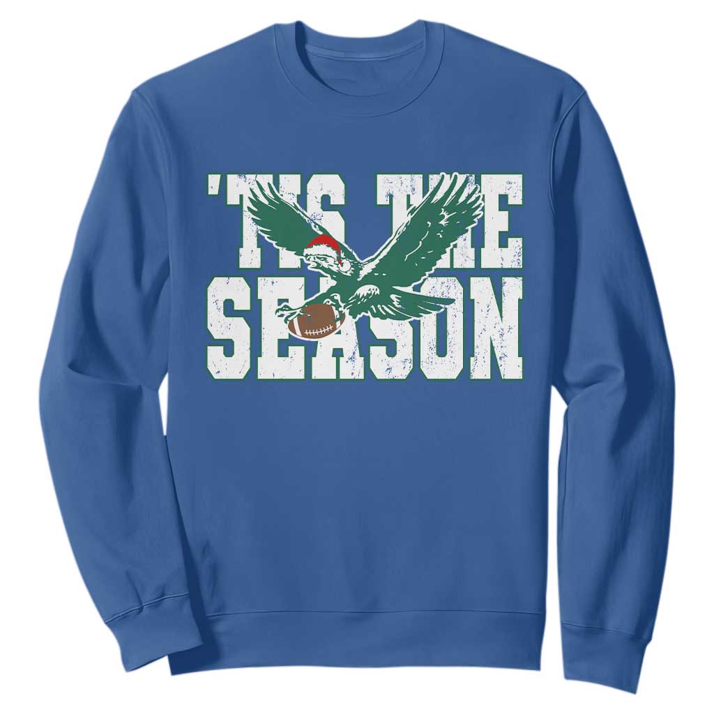 Christmas Philadelphia Fan Sweatshirt Tis The Season Eagles Sport Philly Fan TS11 Royal Blue Print Your Wear
