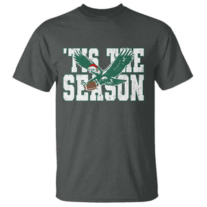Christmas Football Lover T Shirt Green PFE Santa Hat Game Day TS11 Dark Heather Print Your Wear