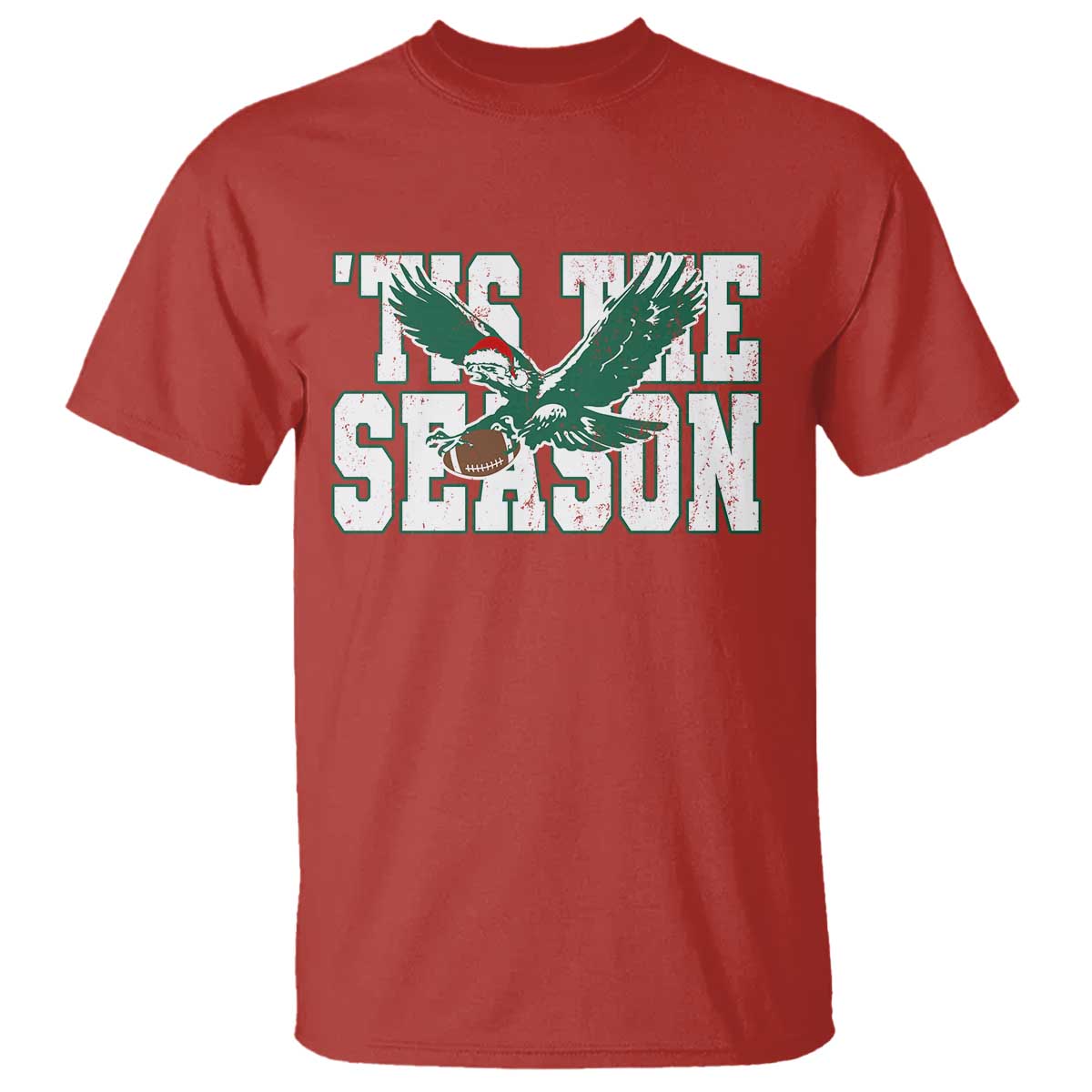 Christmas Football Lover T Shirt Green PFE Santa Hat Game Day TS11 Red Print Your Wear