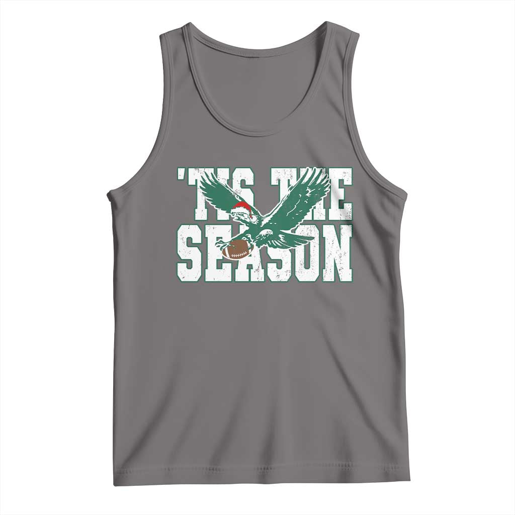 Christmas Football Lover Tank Top Green PFE Santa Hat Game Day TS11 Deep Heather Print Your Wear
