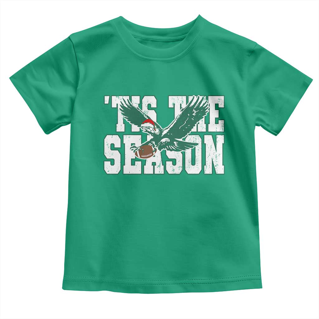 Christmas Football Lover Toddler T Shirt Green PFE Santa Hat Game Day TS11 Irish Green Print Your Wear