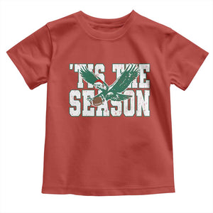 Christmas Football Lover Toddler T Shirt Green PFE Santa Hat Game Day TS11 Red Print Your Wear