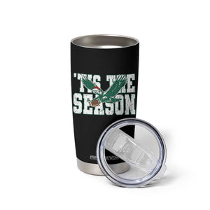 Christmas Football Lover Tumbler Cup Green PFE Santa Hat Game Day TS11 Print Your Wear