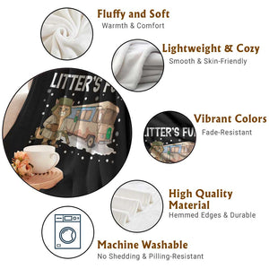 Funny Christmas Vacation Litter's Full Cat Throw Blanket Xmas Movie TS11 Print Your Wear