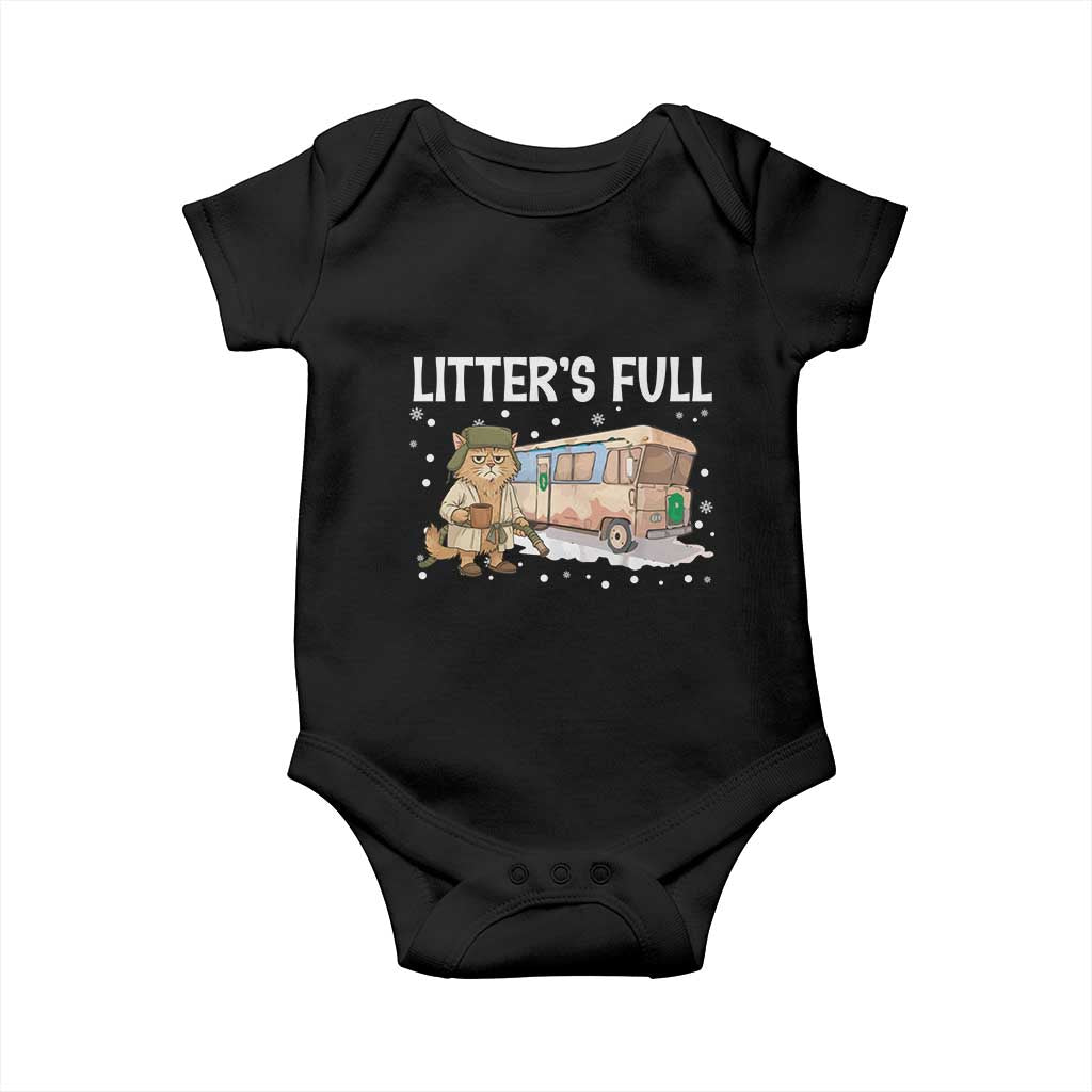 Funny Christmas Vacation Litter's Full Cat Baby Onesie Xmas Movie TS11 Black Print Your Wear