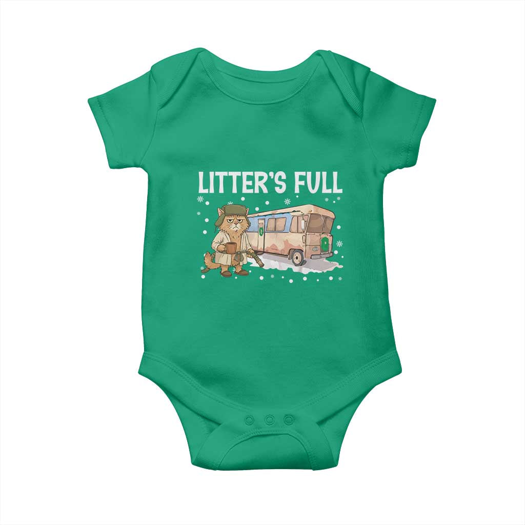 Funny Christmas Vacation Litter's Full Cat Baby Onesie Xmas Movie TS11 Irish Green Print Your Wear