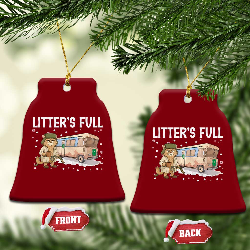 Funny Christmas Vacation Litter's Full Cat Ceramic Ornament Xmas Movie TS11 Print Your Wear