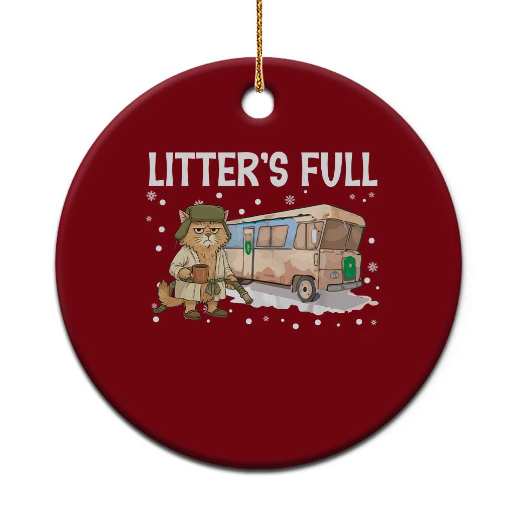 Funny Christmas Vacation Litter's Full Cat Ceramic Ornament Xmas Movie TS11 1pc Red Print Your Wear
