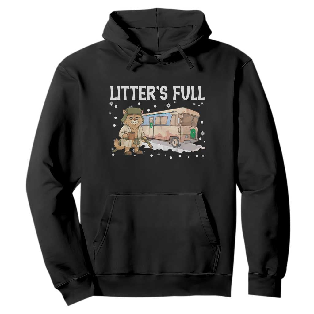 Funny Christmas Vacation Litter's Full Cat Hoodie Xmas Movie TS11 Black Print Your Wear