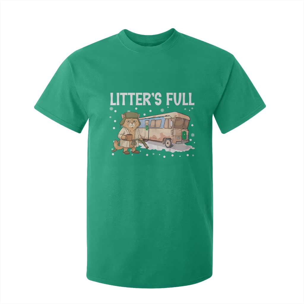 Funny Christmas Vacation Litter's Full Cat T Shirt For Kid Xmas Movie TS11 Irish Green Print Your Wear