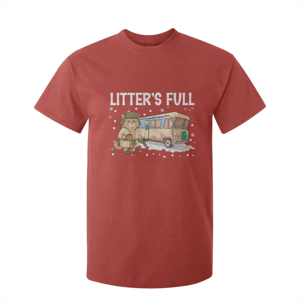 Funny Christmas Vacation Litter's Full Cat T Shirt For Kid Xmas Movie TS11 Red Print Your Wear