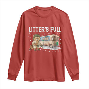 Funny Christmas Vacation Litter's Full Cat Long Sleeve Shirt Xmas Movie TS11 Red Print Your Wear