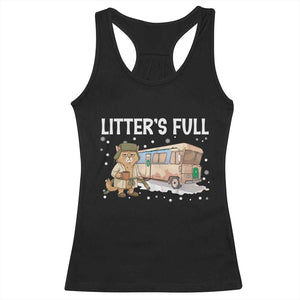 Funny Christmas Vacation Litter's Full Cat Racerback Tank Top Xmas Movie TS11 Black Print Your Wear