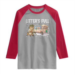 Funny Christmas Vacation Litter's Full Cat Raglan Shirt Xmas Movie TS11 Sport Gray Red Print Your Wear