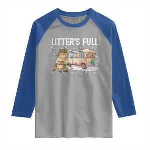 Funny Christmas Vacation Litter's Full Cat Raglan Shirt Xmas Movie TS11 Sport Gray Royal Print Your Wear