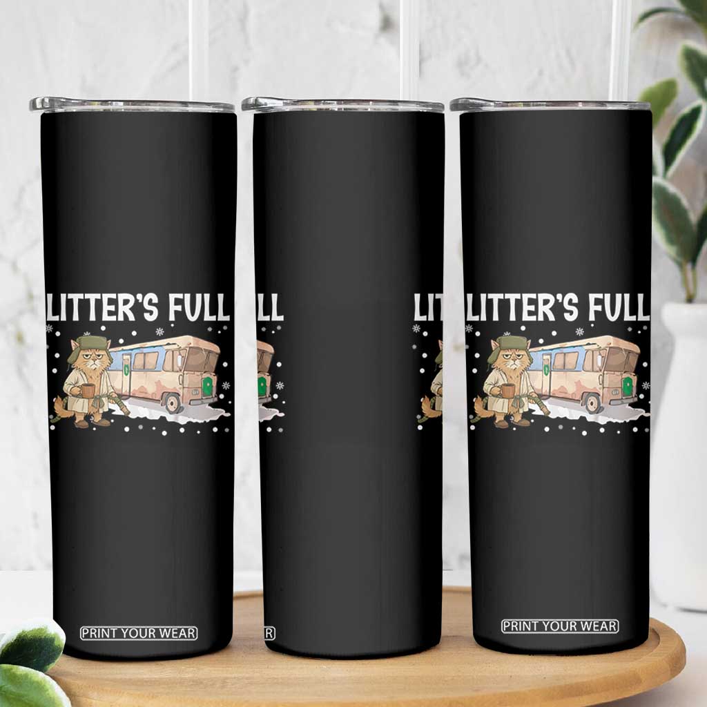 Funny Christmas Vacation Litter's Full Cat Skinny Tumbler Xmas Movie TS11 Print Your Wear