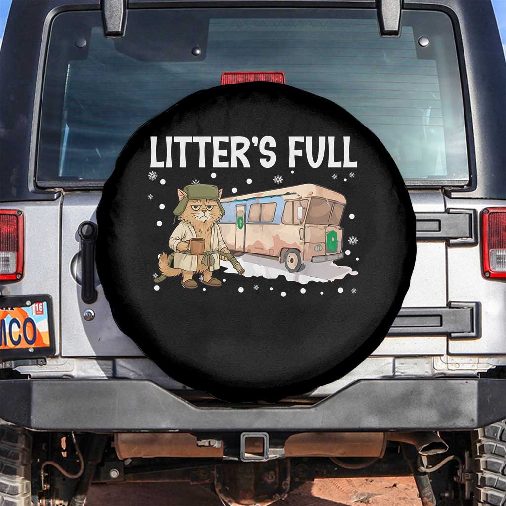 Funny Christmas Vacation Litter's Full Cat Spare Tire Cover Xmas Movie TS11 No hole Black Print Your Wear