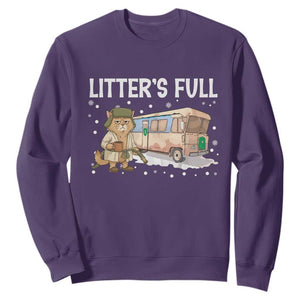 Funny Christmas Vacation Litter's Full Cat Sweatshirt Xmas Movie TS11 Purple Print Your Wear