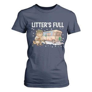 Funny Christmas Vacation Litter's Full Cat T Shirt For Women Xmas Movie TS11 Navy Print Your Wear