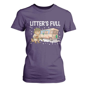 Funny Christmas Vacation Litter's Full Cat T Shirt For Women Xmas Movie TS11 Purple Print Your Wear
