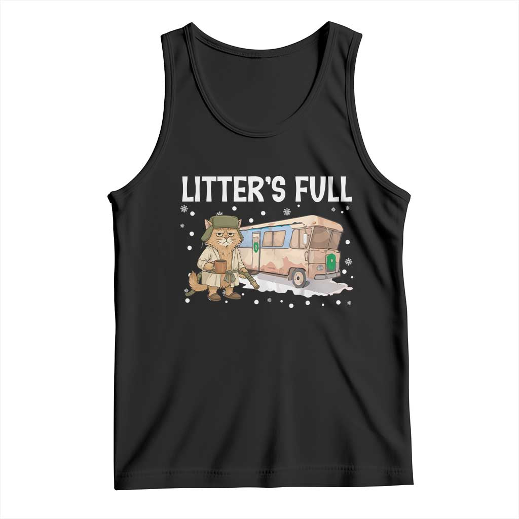 Funny Christmas Vacation Litter's Full Cat Tank Top Xmas Movie TS11 Black Print Your Wear