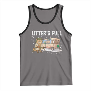 Funny Christmas Vacation Litter's Full Cat Tank Top Xmas Movie TS11 Deep Heather Black Print Your Wear