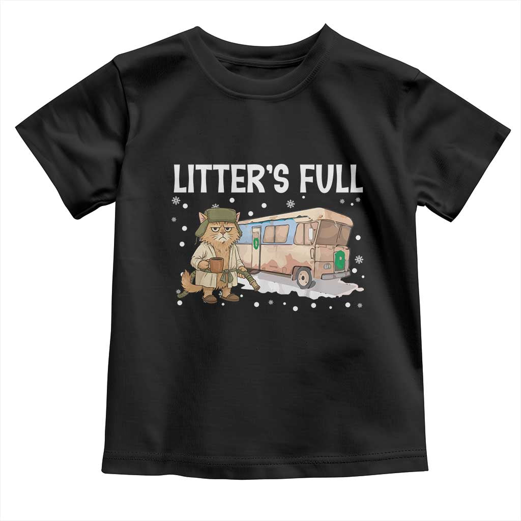 Funny Christmas Vacation Litter's Full Cat Toddler T Shirt Xmas Movie TS11 Black Print Your Wear