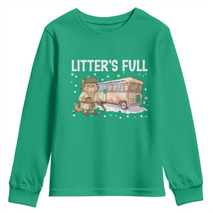 Funny Christmas Vacation Litter's Full Cat Youth Sweatshirt Xmas Movie TS11 Irish Green Print Your Wear