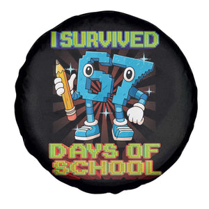 Funny I Survived 67 Days Of School Spare Tire Cover Six Seven Meme Pixel Game Gen Alpha TS11 Print Your Wear