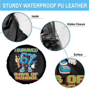 Funny I Survived 67 Days Of School Spare Tire Cover Six Seven Meme Pixel Game Gen Alpha TS11 Print Your Wear