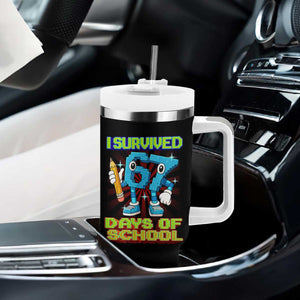 Funny I Survived 67 Days Of School Tumbler With Handle Six Seven Meme Pixel Game Gen Alpha TS11 Print Your Wear