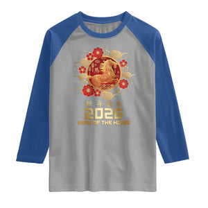Chinese New Year 2026 Year of The Horse Raglan Shirt Golden Zodiac Horse TS11 Sport Gray Royal Print Your Wear