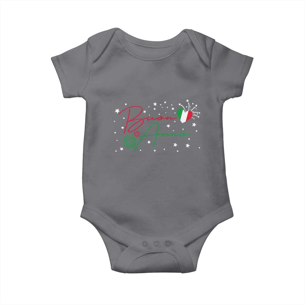 Funny Buon Anno Itlalian New Year Baby Onesie TS11 Charcoal Print Your Wear