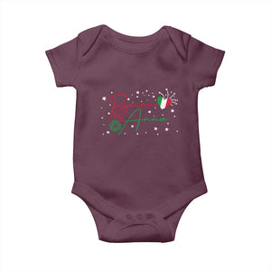 Funny Buon Anno Itlalian New Year Baby Onesie TS11 Maroon Print Your Wear