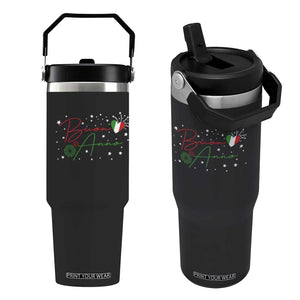 Funny Buon Anno Itlalian New Year Flip Straw Tumbler TS11 One Size: 30 oz Black Print Your Wear