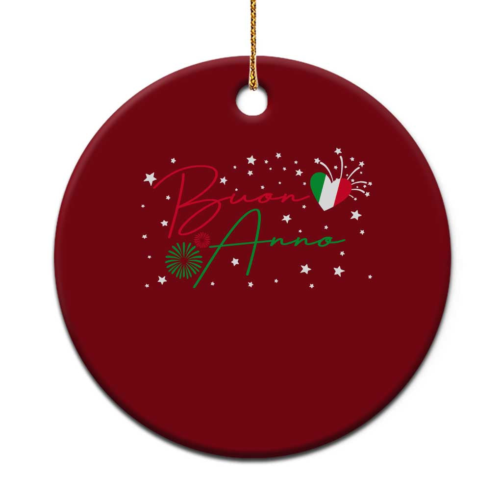Funny Buon Anno Itlalian New Year Ceramic Ornament TS11 1pc Red Print Your Wear