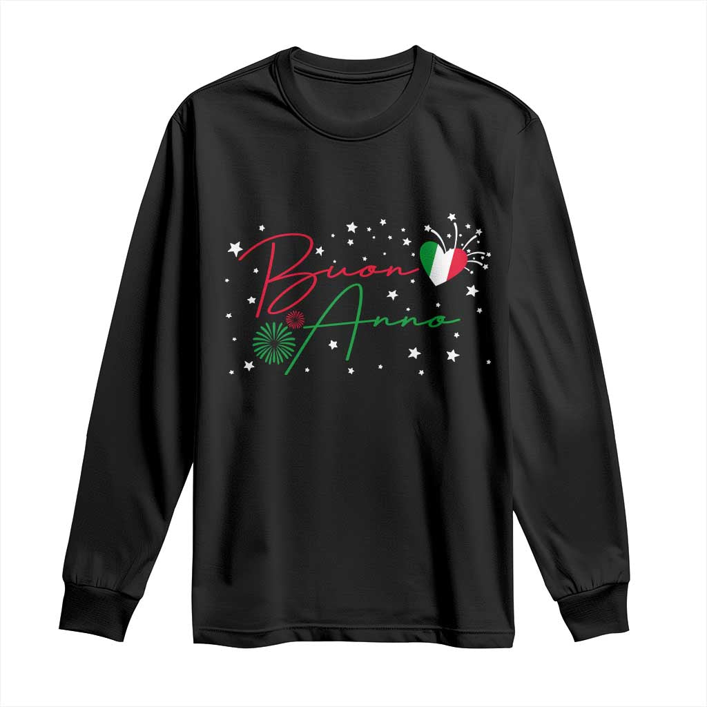 Funny Buon Anno Itlalian New Year Long Sleeve Shirt TS11 Black Print Your Wear