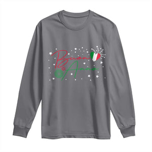 Funny Buon Anno Itlalian New Year Long Sleeve Shirt TS11 Charcoal Print Your Wear