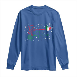 Funny Buon Anno Itlalian New Year Long Sleeve Shirt TS11 Royal Blue Print Your Wear