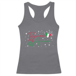 Funny Buon Anno Itlalian New Year Racerback Tank Top TS11 Charcoal Print Your Wear