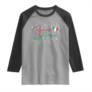 Funny Buon Anno Itlalian New Year Raglan Shirt TS11 Sport Gray Black Print Your Wear