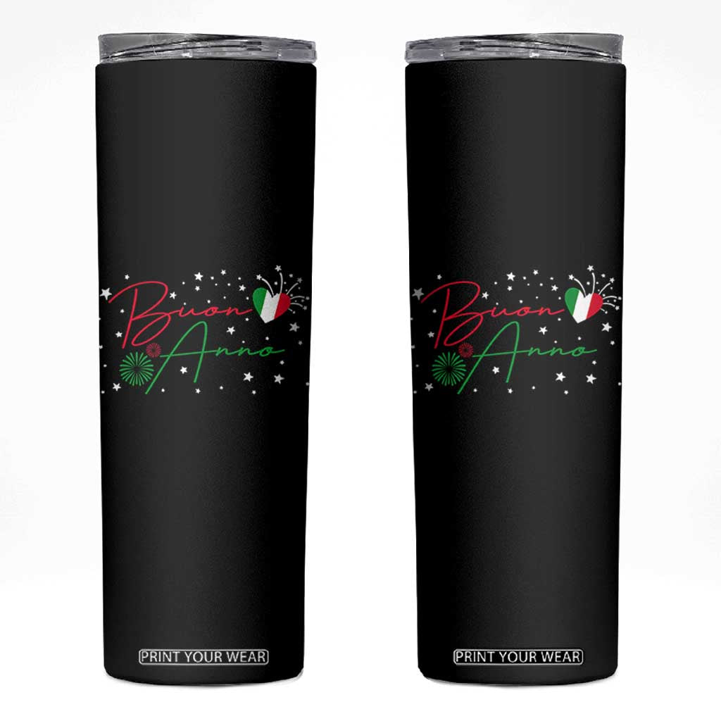 Funny Buon Anno Itlalian New Year Skinny Tumbler TS11 Black Print Your Wear