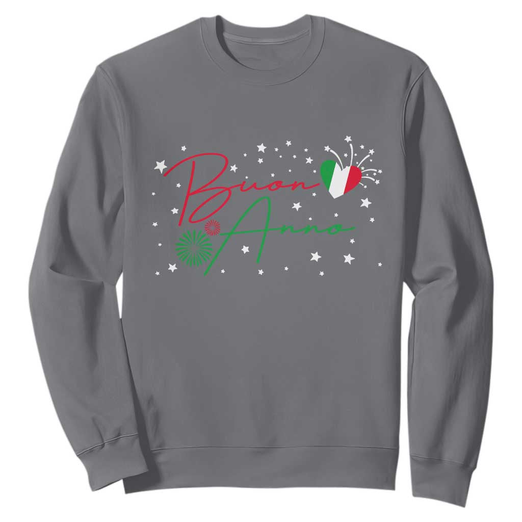 Funny Buon Anno Itlalian New Year Sweatshirt TS11 Charcoal Print Your Wear