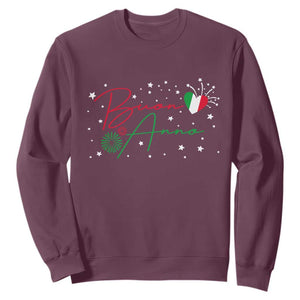 Funny Buon Anno Itlalian New Year Sweatshirt TS11 Maroon Print Your Wear